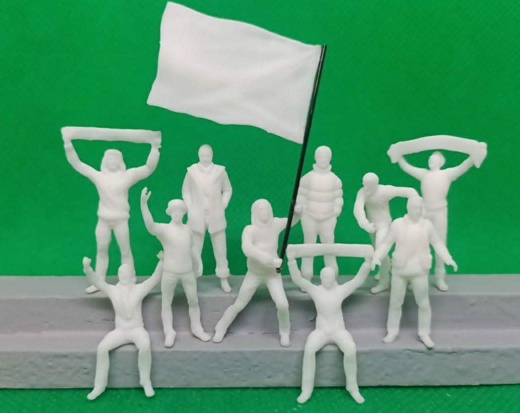 Set of 10 fans to paint