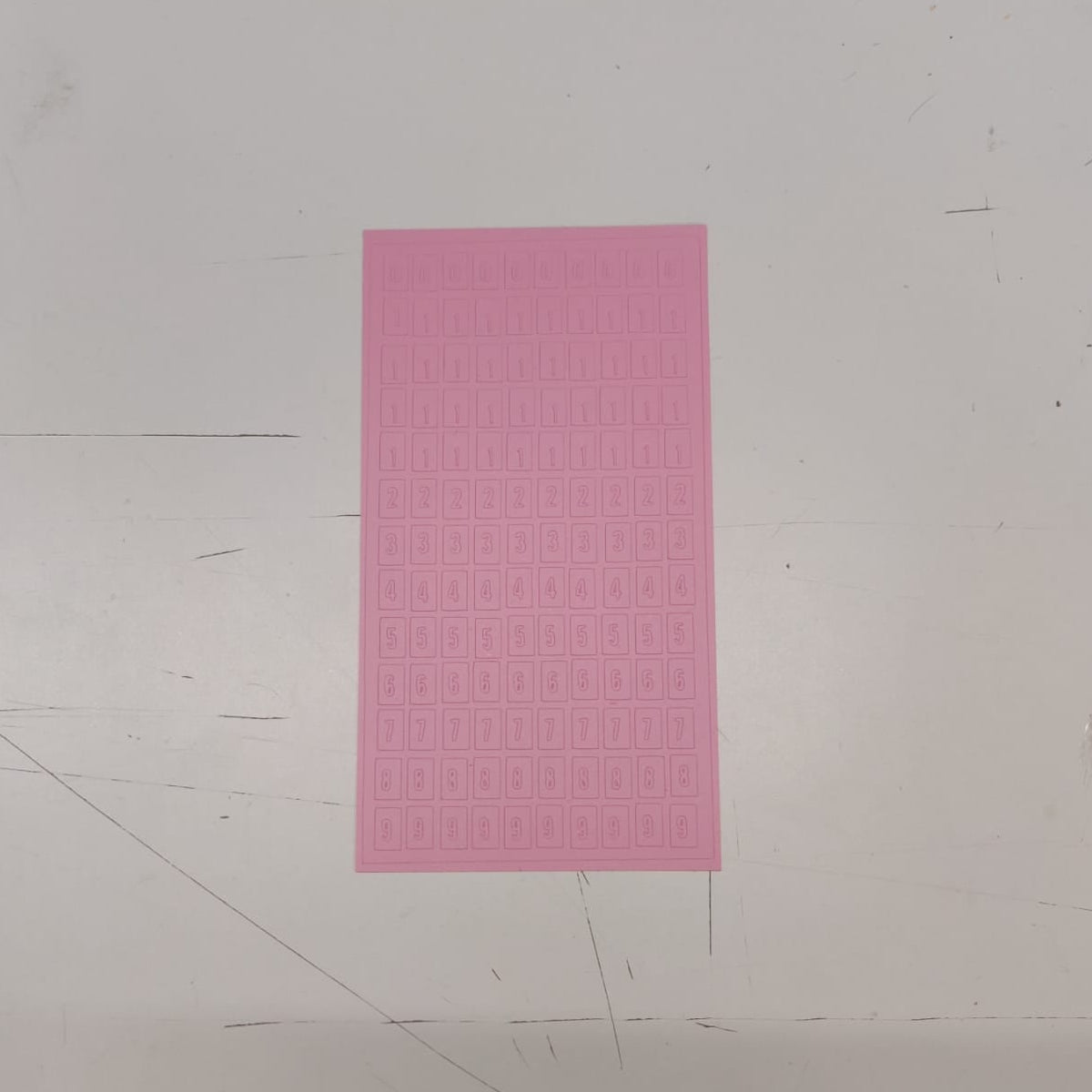 Adhesive numbers for miniatures