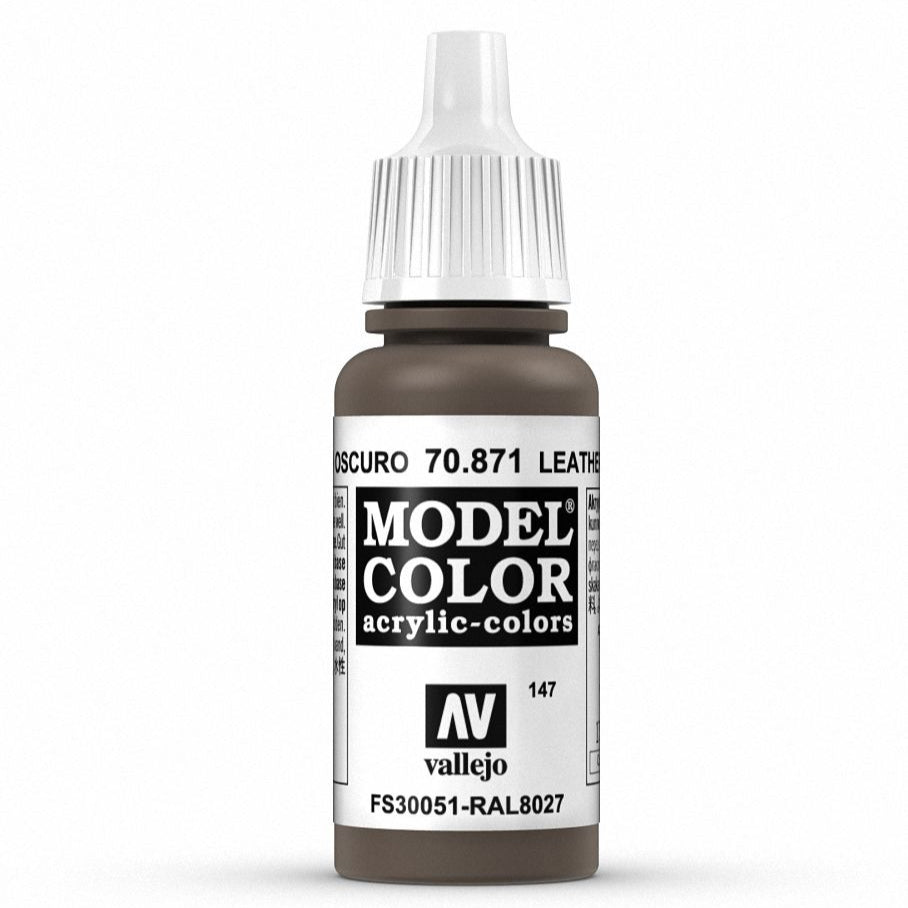 Model color Vallejo - Marron Cuero  Oscuro Leather Brown 70871