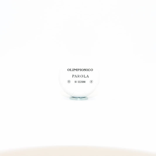 Olympionic ball with machine printed Word