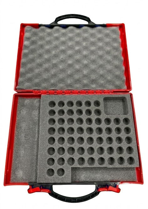 Valigetta in plastica rossa porta miniature